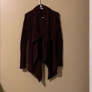 wine red sweater cardigan
